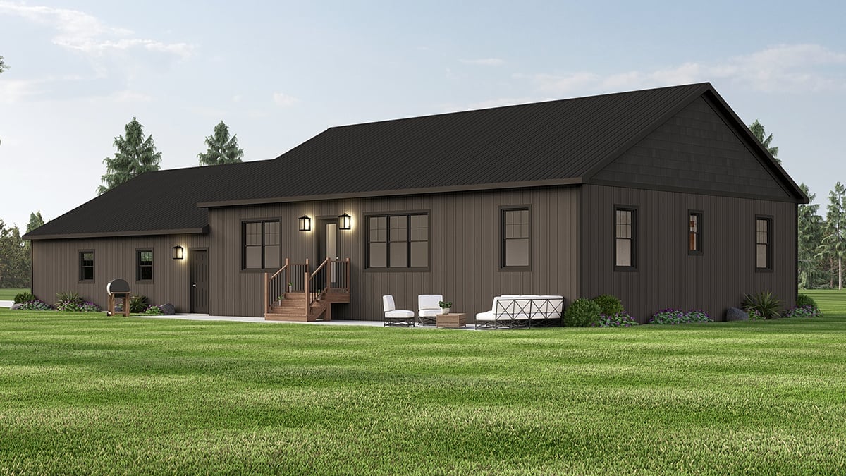 House Plan 100701 Rear Elevation