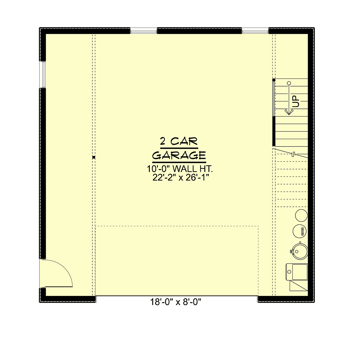 Garage-Living Plan 100702 Level One