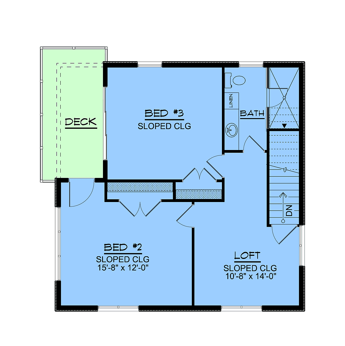 Garage-Living Plan 100702 Level Two