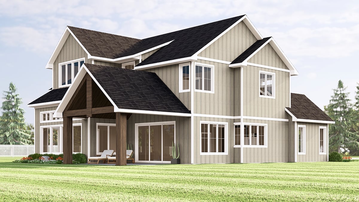 House Plan 100703 Rear Elevation