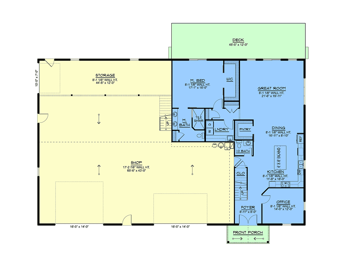 House Plan 100704 Level One