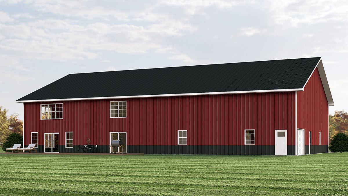 House Plan 100704 Rear Elevation