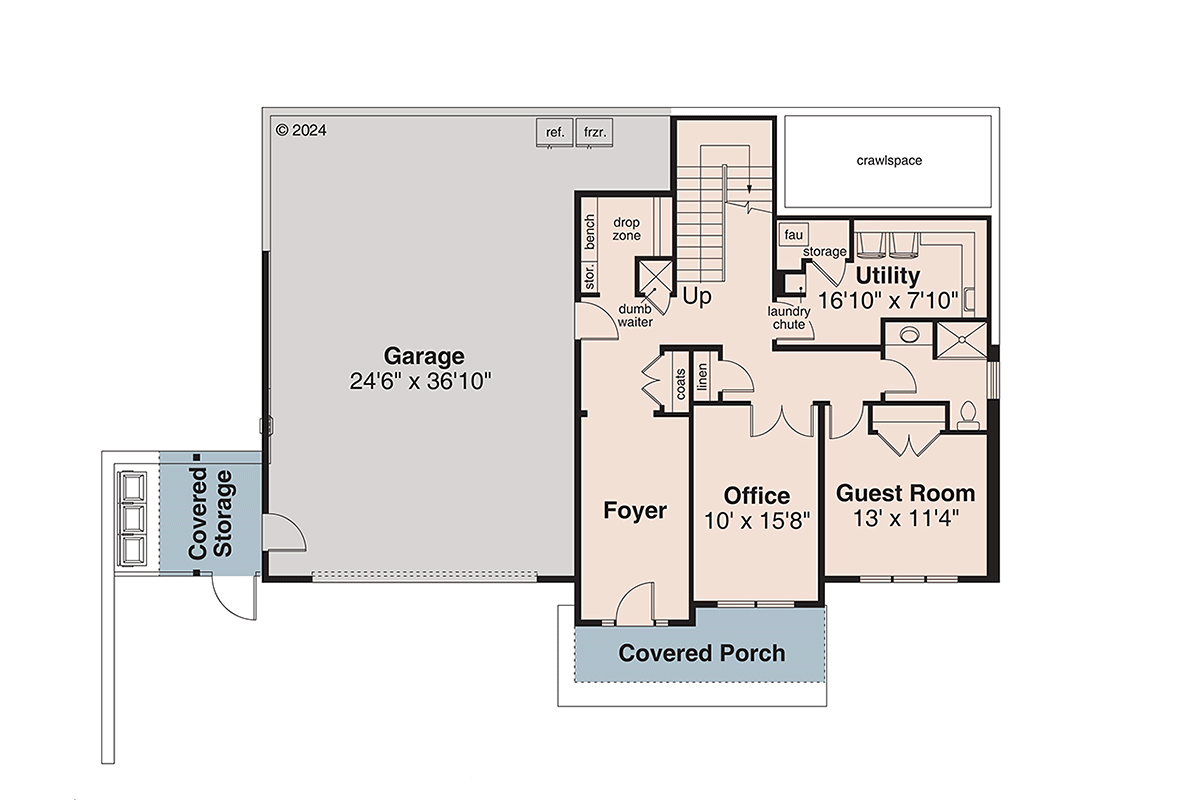 House Plan 100800 Lower Level