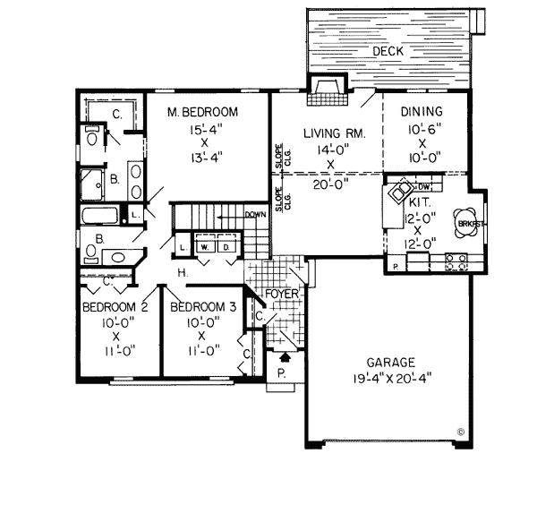 House Plan 20062 Level One