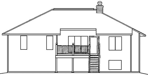 House Plan 20224 Rear Elevation