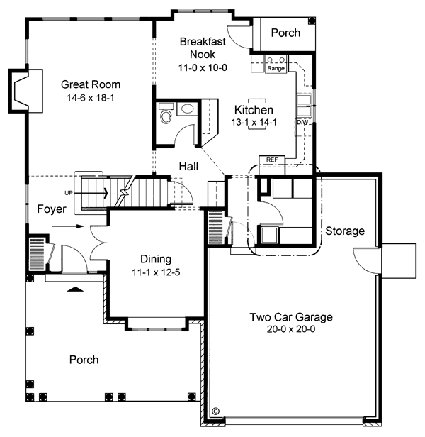 House Plan 20226 Level One