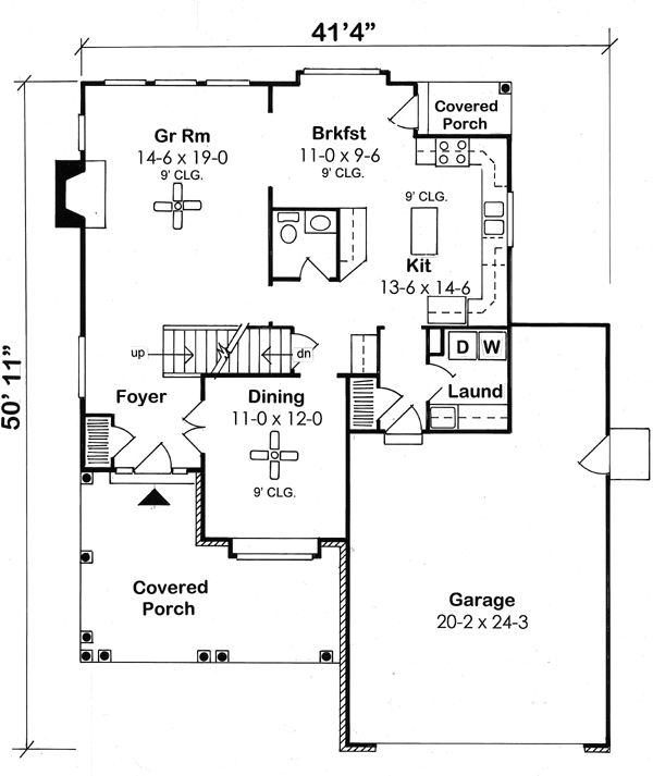House Plan 20235 Level One