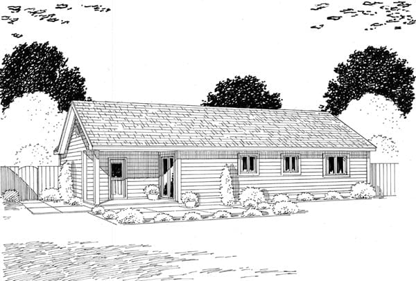 House Plan 24302 Rear Elevation