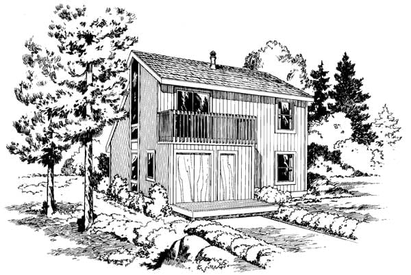 House Plan 24312 Rear Elevation