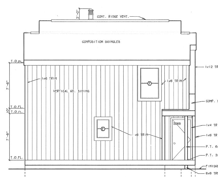 House Plan 24313 Rear Elevation