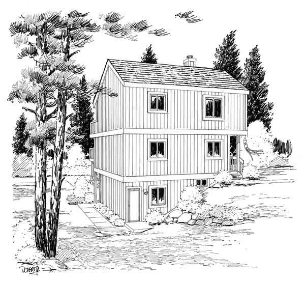 House Plan 24319 Rear Elevation