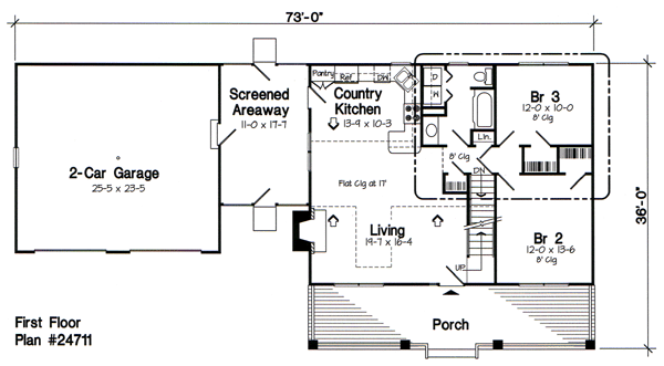 House Plan 24711 Level One