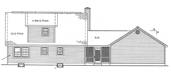 House Plan 24711 Rear Elevation
