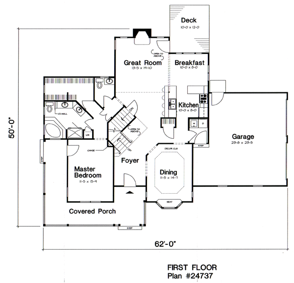House Plan 24737 Level One