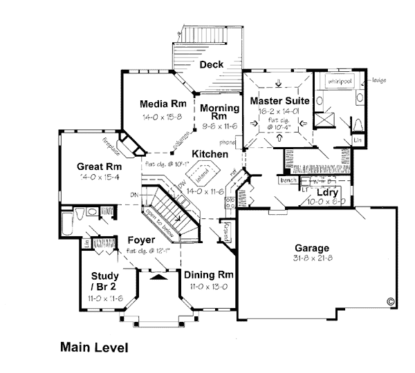 House Plan 24805 Level One