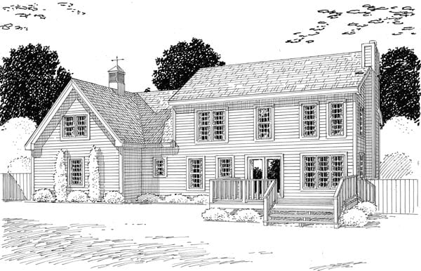 House Plan 24966 Rear Elevation