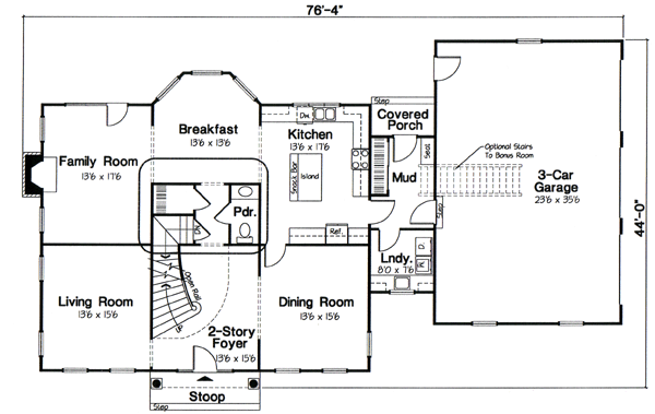 House Plan 24971 Level One