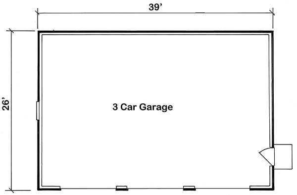 Garage Plan 30002 - 3 Car Garage Level One