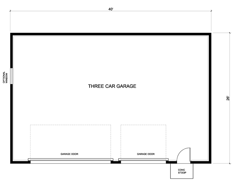 Garage Plan 30022 - 3 Car Garage Level One