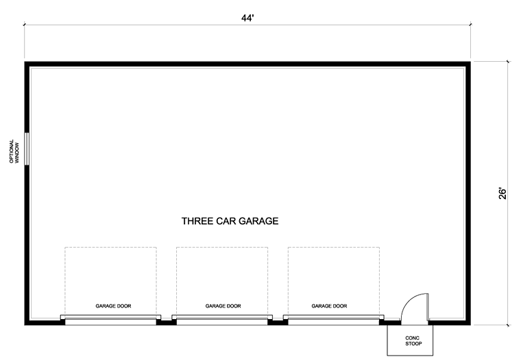 Garage Plan 30023 - 3 Car Garage Level One