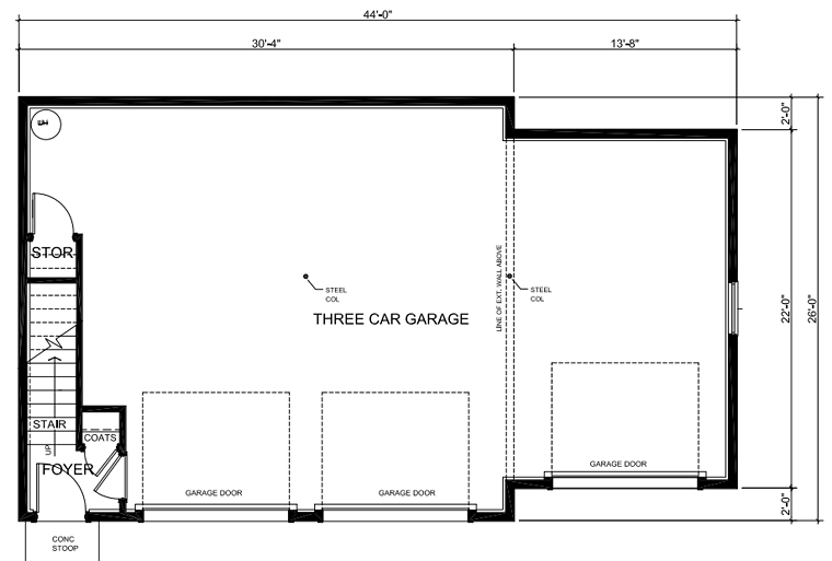 Garage Plan 30031 - 3 Car Garage Apartment Level One