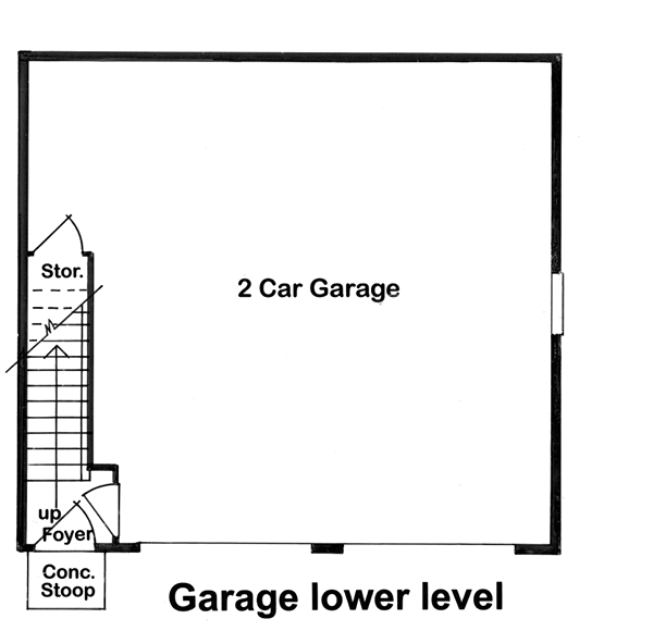 Garage-Living Plan 30040 Level One