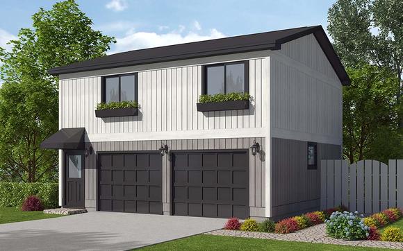 Garage-Living Plan 30040