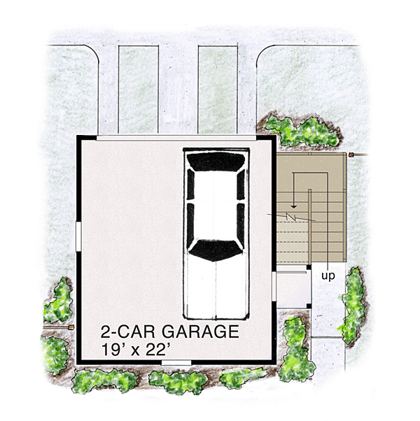 Garage Plan 30503 - 2 Car Garage Apartment Level One