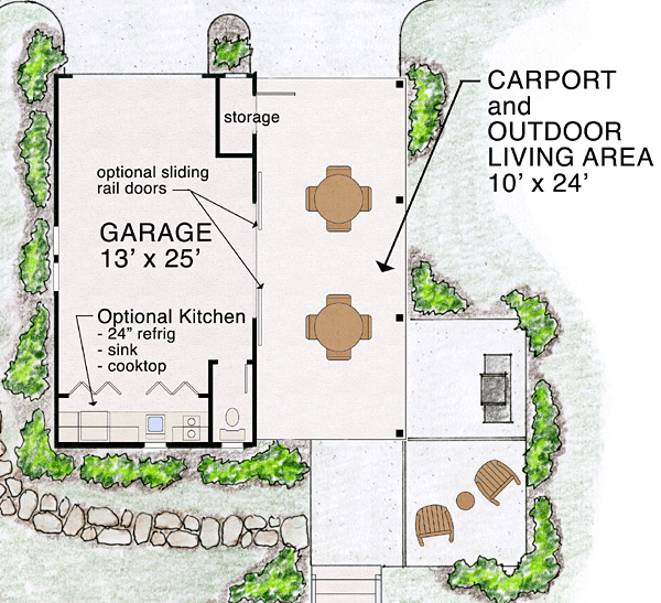 Garage Plan 30505 - 2 Car Garage Level One