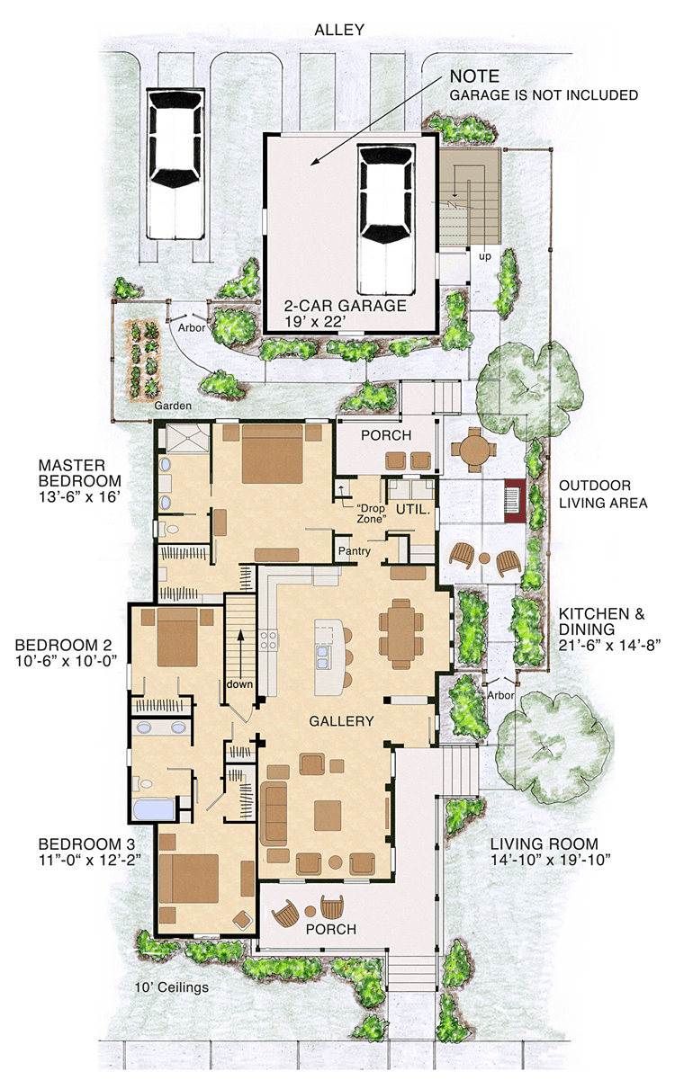 House Plan 30508 Level One