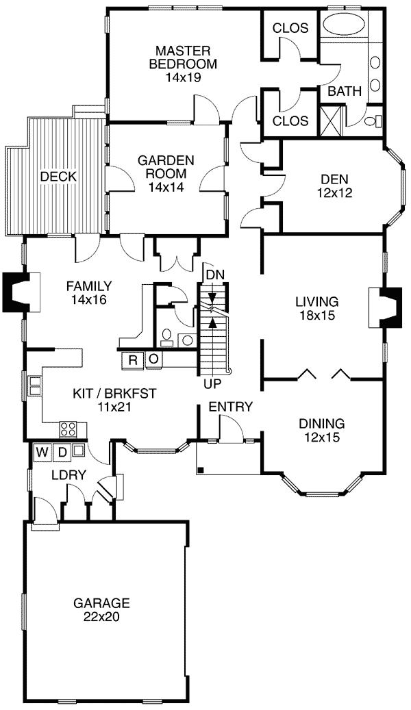 House Plan 32025 Level One
