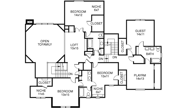 House Plan 32327 Level Two