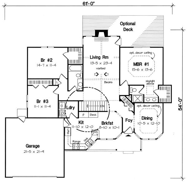House Plan 34029 Level One