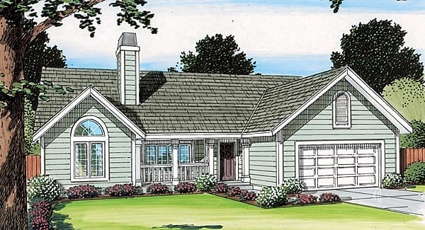 Country, One-Story, Ranch, Traditional Plan with 1831 Sq. Ft., 3 Bedrooms, 3 Bathrooms, 2 Car Garage Picture 2