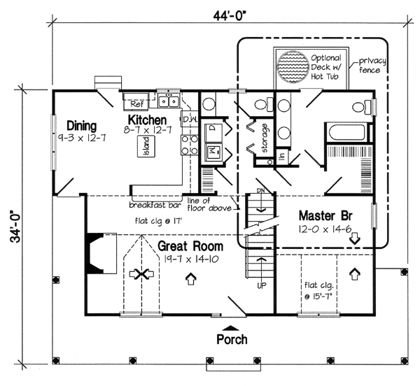 House Plan 34602 Level One
