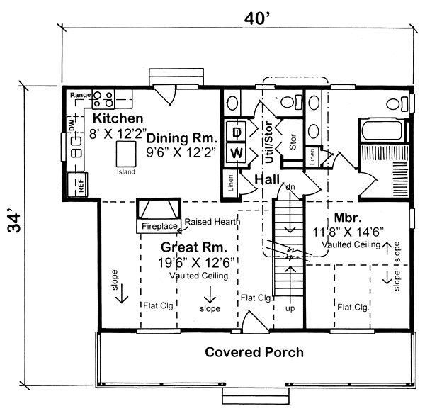 House Plan 34603 Level One