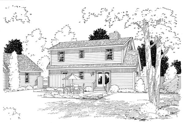 House Plan 34603 Rear Elevation