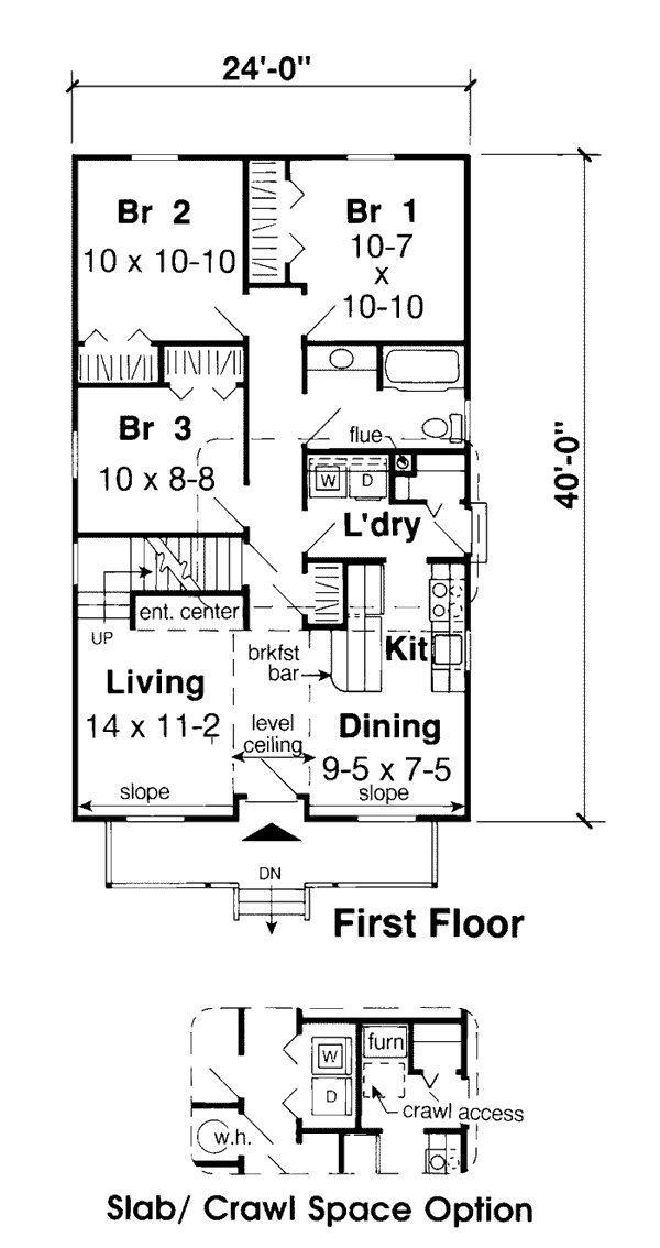 House Plan 35008 Level One