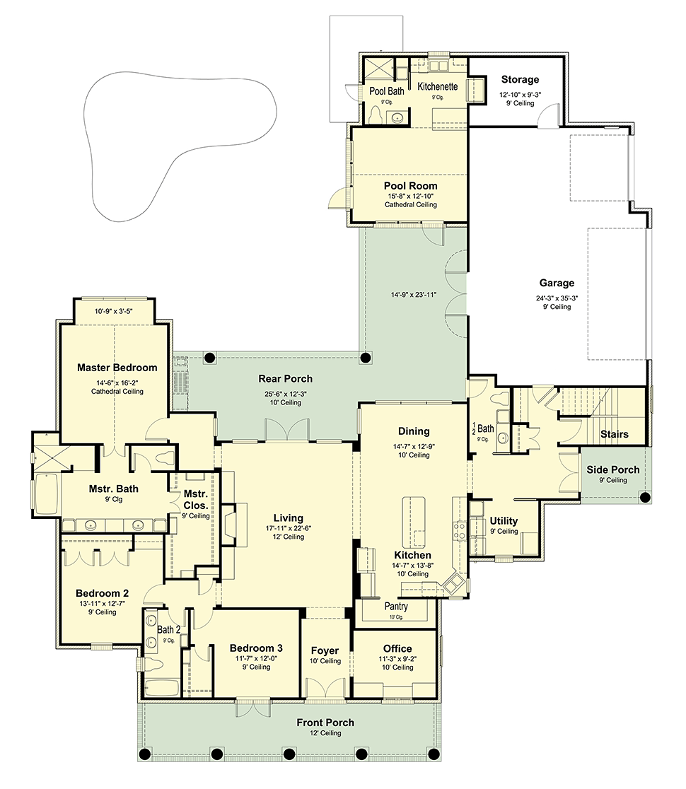 House Plan 40336 Level One