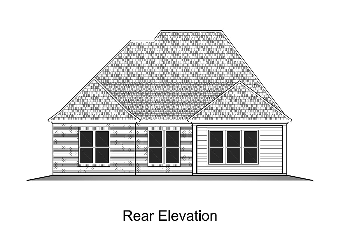 House Plan 40363 Rear Elevation