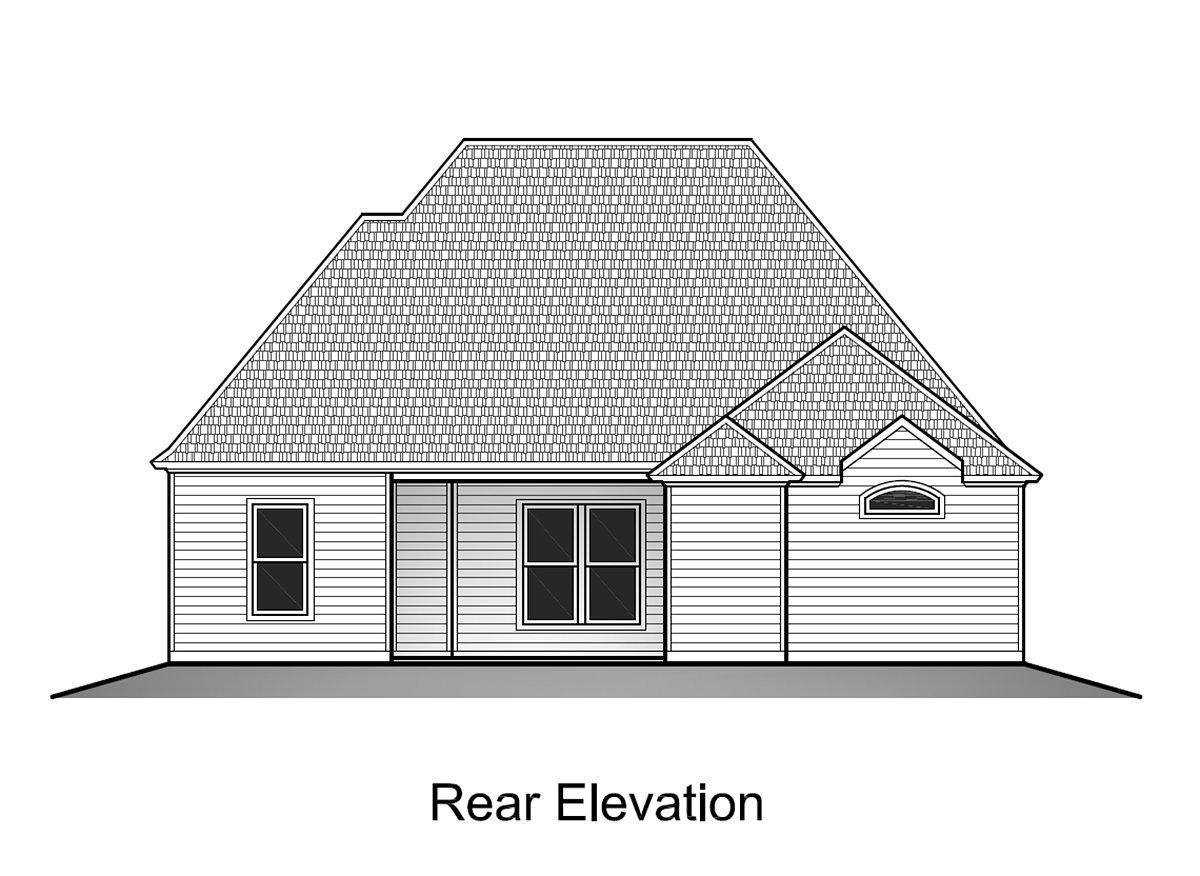 House Plan 40364 Rear Elevation