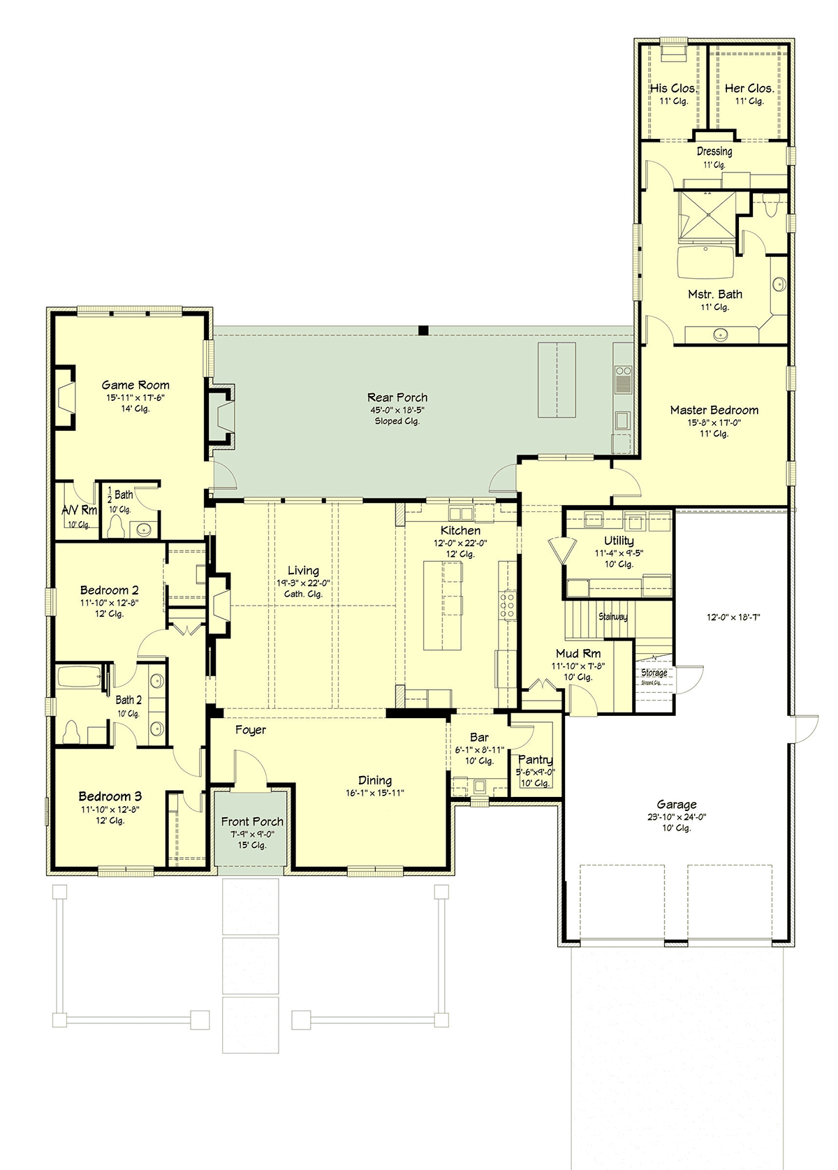 House Plan 40367 Level One