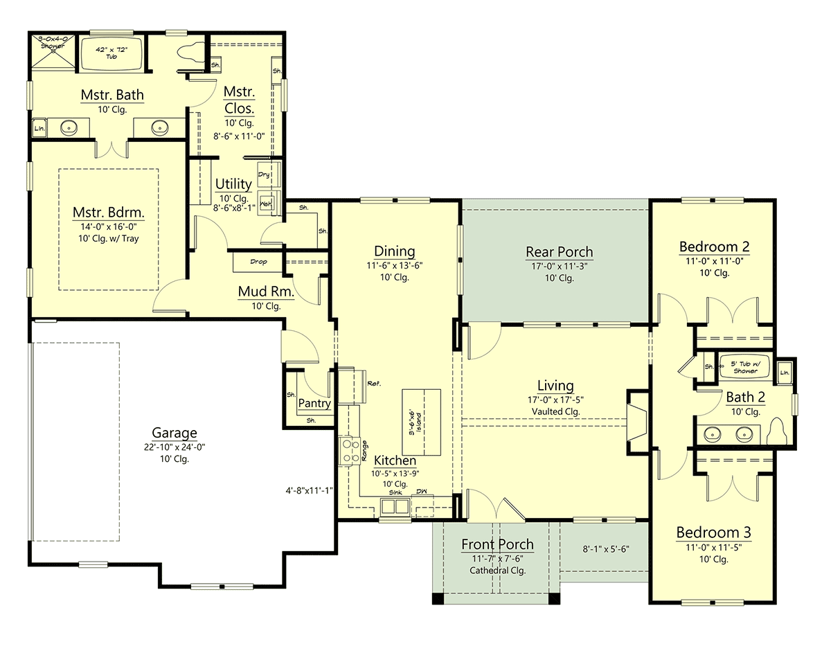 House Plan 40386 Level One