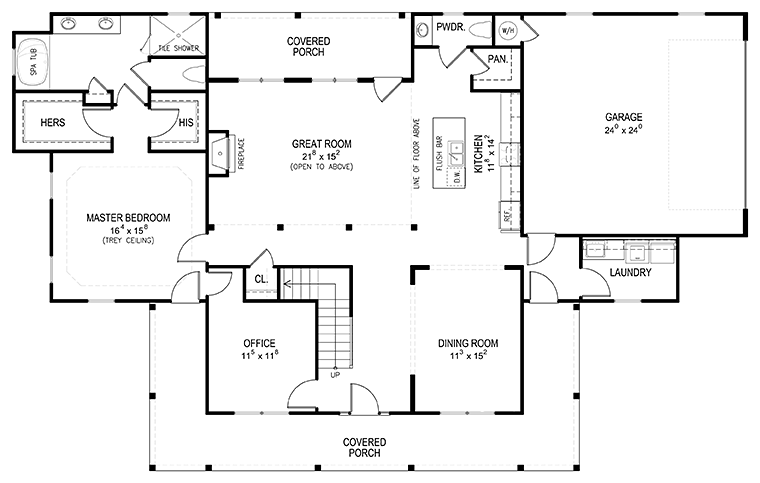 House Plan 40400 Level One