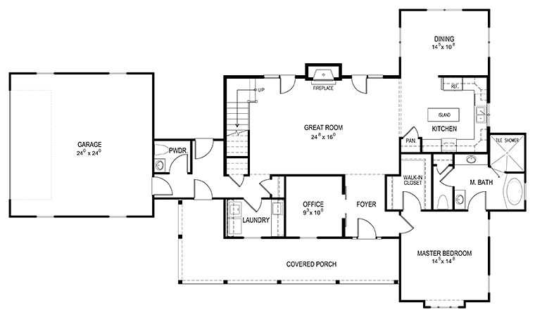 House Plan 40401 Level One
