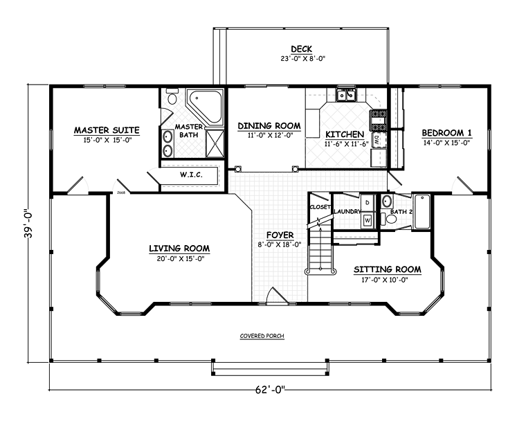 House Plan 40604 Level One