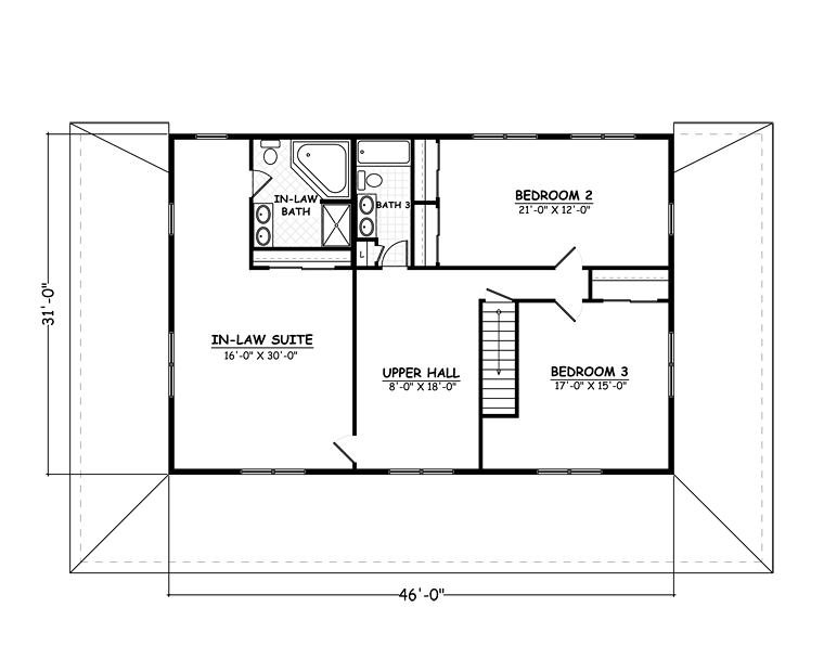 House Plan 40604 Level Two