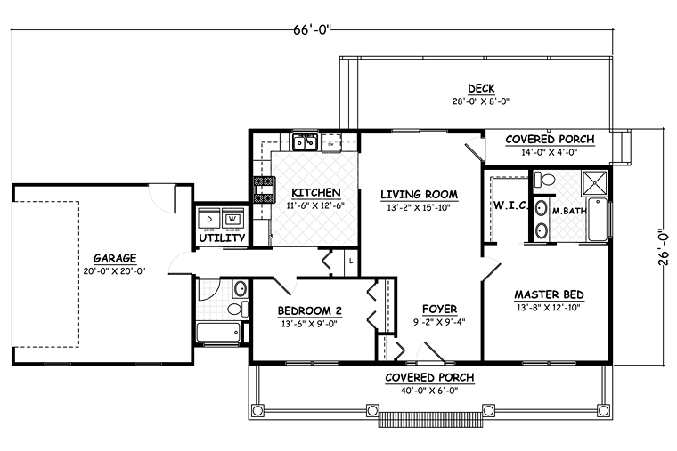 House Plan 40623 Level One
