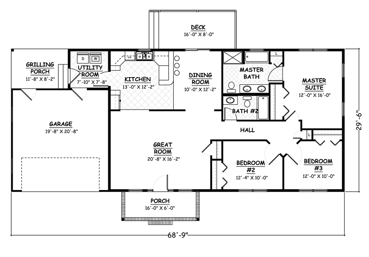 House Plan 40632 Level One