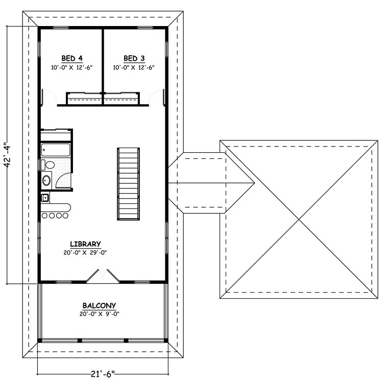 House Plan 40636 Level Two